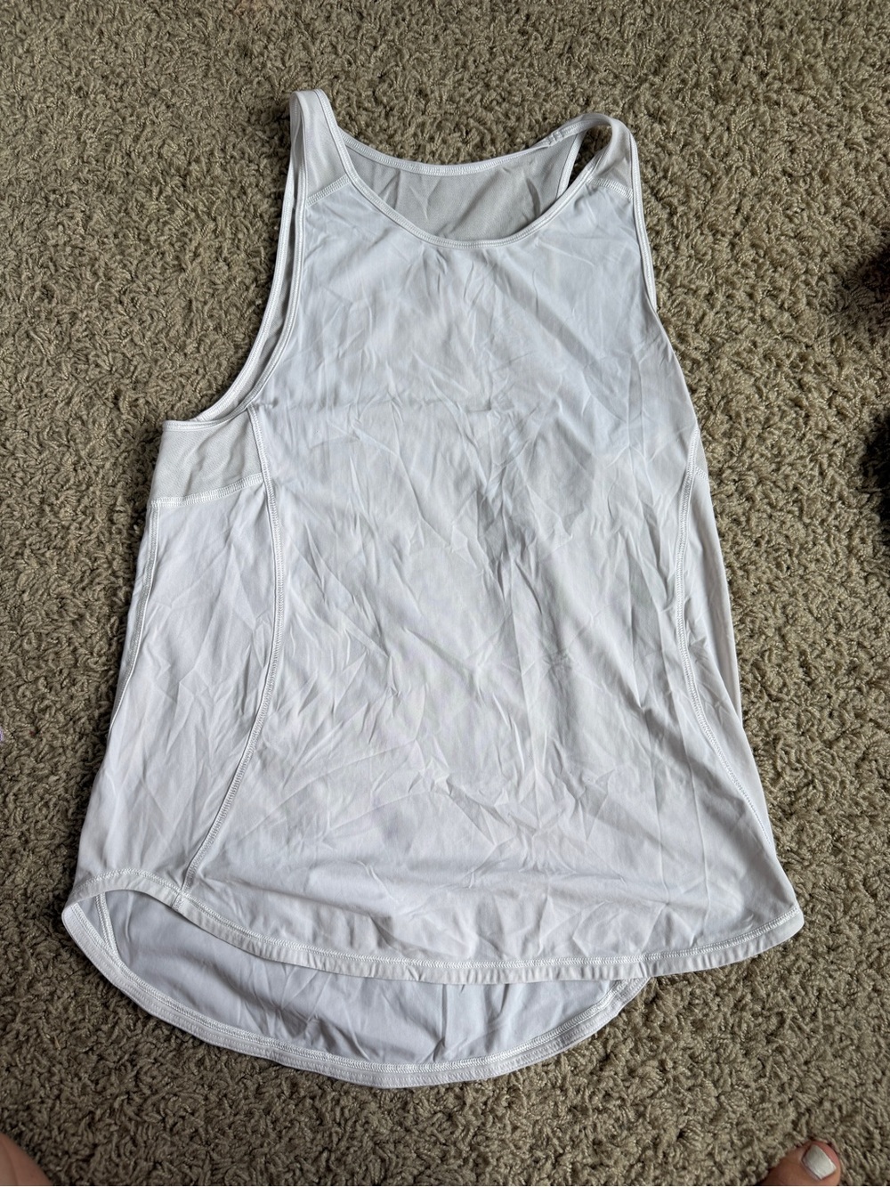 Lululemon White Athletic Tank Top
